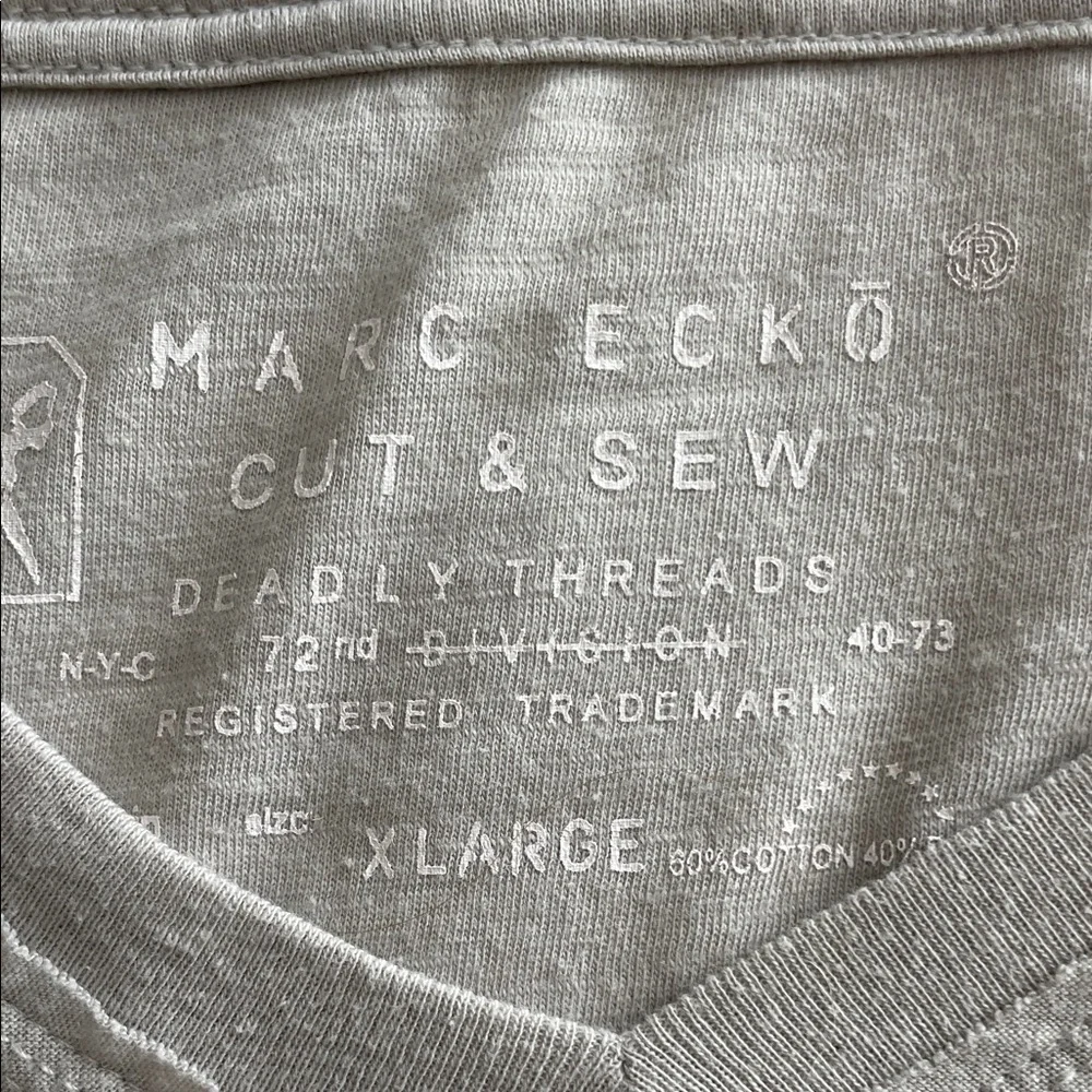 Marc Ecko Heather Gray Cut & Sew Tee